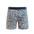The Rio Grande | Abstract Navy Line Ball Hammock® Pouch Underwear With Fly - Shinesty