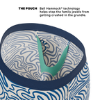 The Rio Grande | Abstract Navy Line Ball Hammock® Boxer - Long Leg - Shinesty