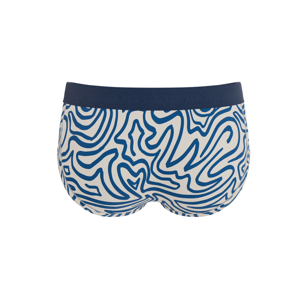 The Rio Grande | Abstract Navy Line Ball Hammock® Pouch Underwear Briefs - Shinesty
