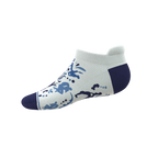 The Risqué Rorschach | Naughty Blue Willow Heel Hammock™ Ankle Socks - Shinesty