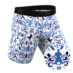 The Risqué Rorschach | Blue Willow Ball Hammock® Boxer - Long Leg - Shinesty