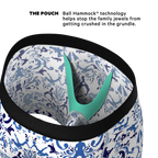 The Risqué Rorschach  | Blue Willow Ball Hammock® Pouch Underwear - Shinesty