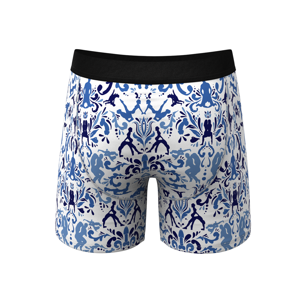 The Risqué Rorschach  | Blue Willow Ball Hammock® Pouch Underwear - Shinesty