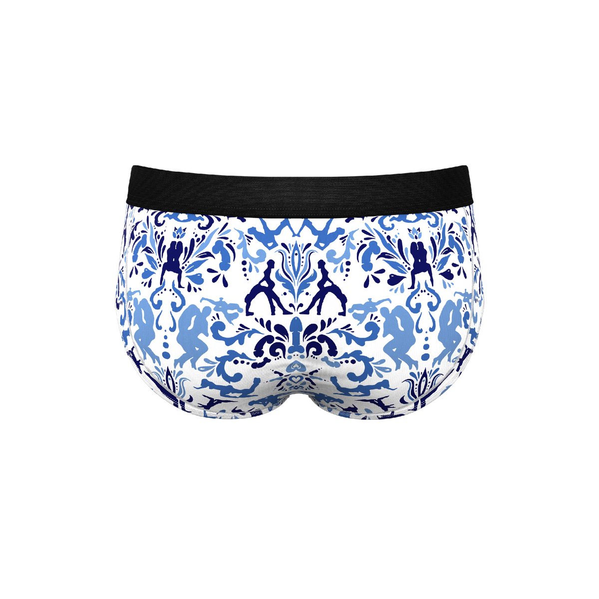 The Risqué Rorschach  | Blue Willow Ball Hammock® Pouch Underwear Briefs - Shinesty