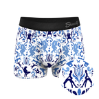 The Risqué Rorschach  | Blue Willow Ball Hammock® Pouch Trunks Underwear - Shinesty