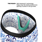 The Risqué Rorschach  | Blue Willow Ball Hammock® Pouch Trunks Underwear - Shinesty