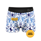 The Risqué Rorschach  | Blue Willow Ball Hammock® Pouch Trunks Underwear - Shinesty