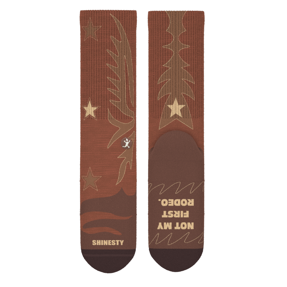The Rodeo | Western Heel Hammock™ Crew Socks - Shinesty