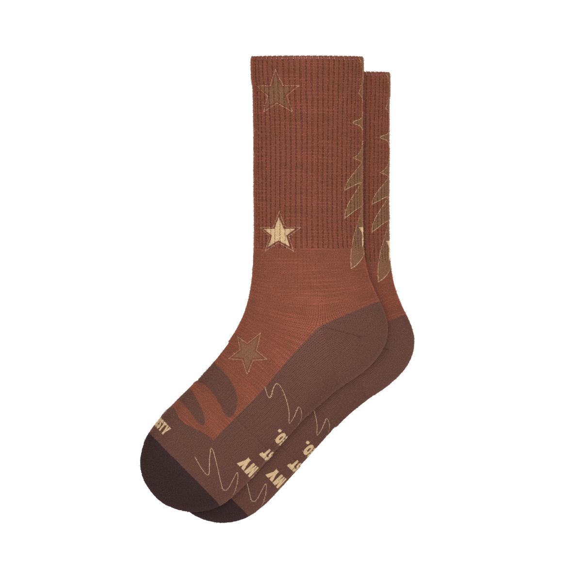 The Rodeo | Western Heel Hammock™ Crew Socks - Shinesty