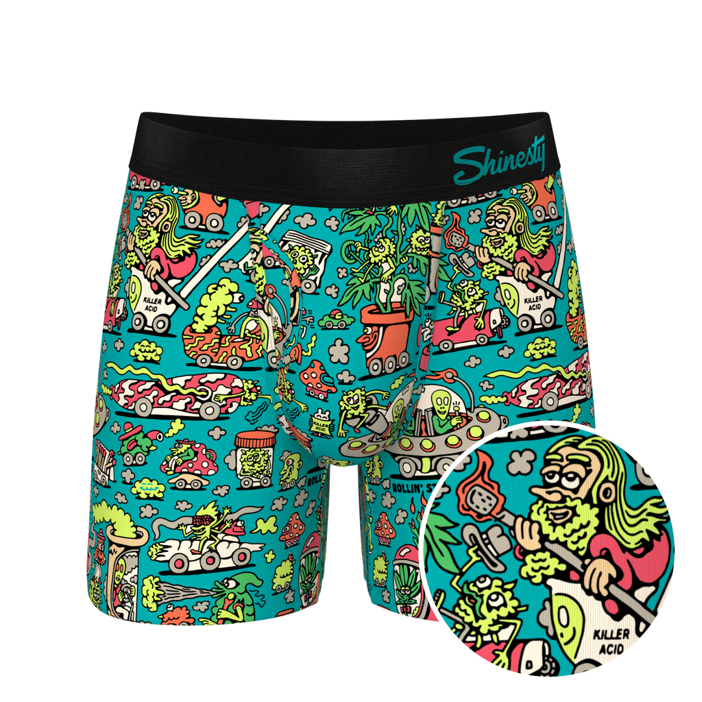 The Rolling Stoned | Shinesty x Killer Acid Ball Hammock® Pouch Underwear With Fly - Shinesty