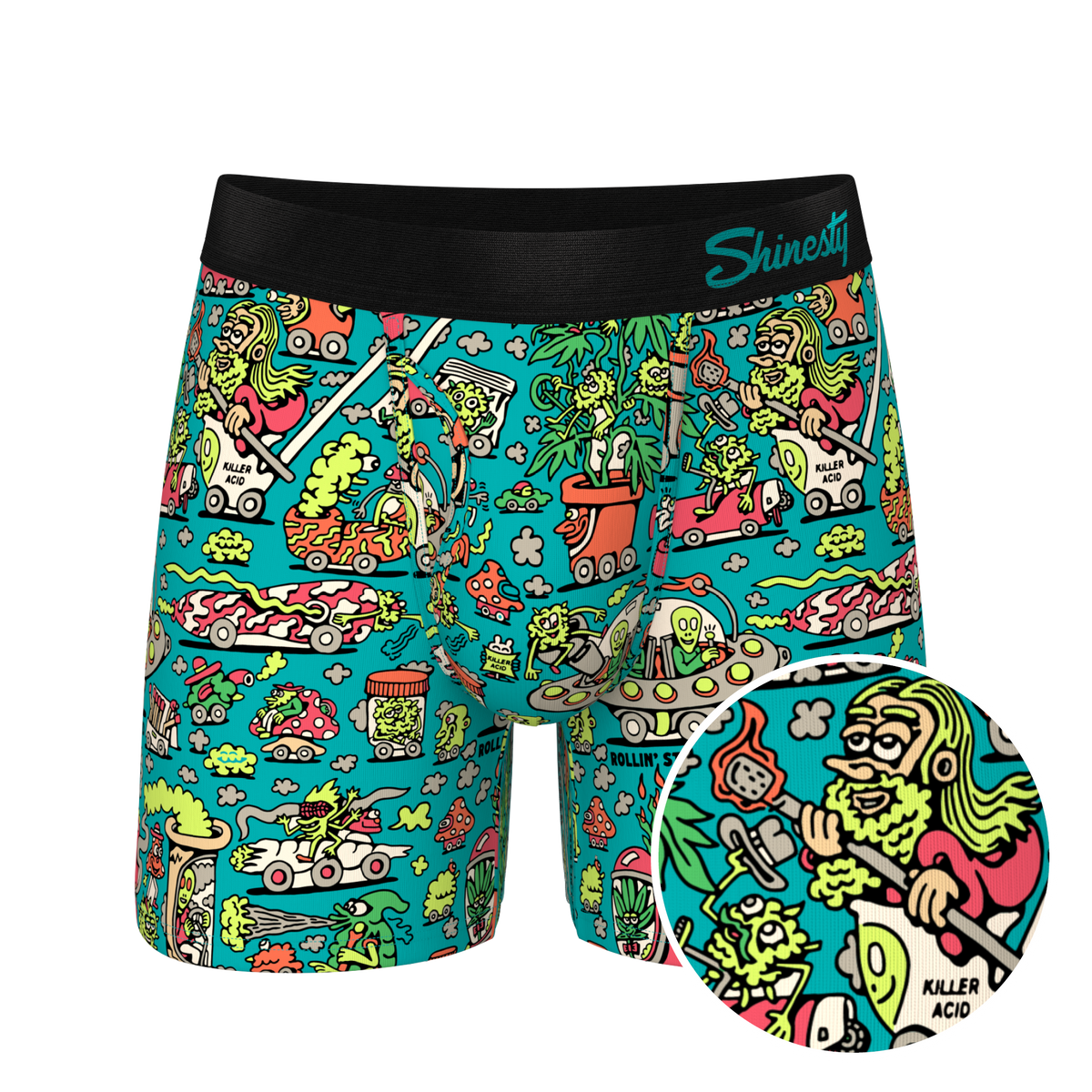 The Rolling Stoned | Shinesty x Killer Acid Ball Hammock® Pouch Underwear With Fly - Shinesty