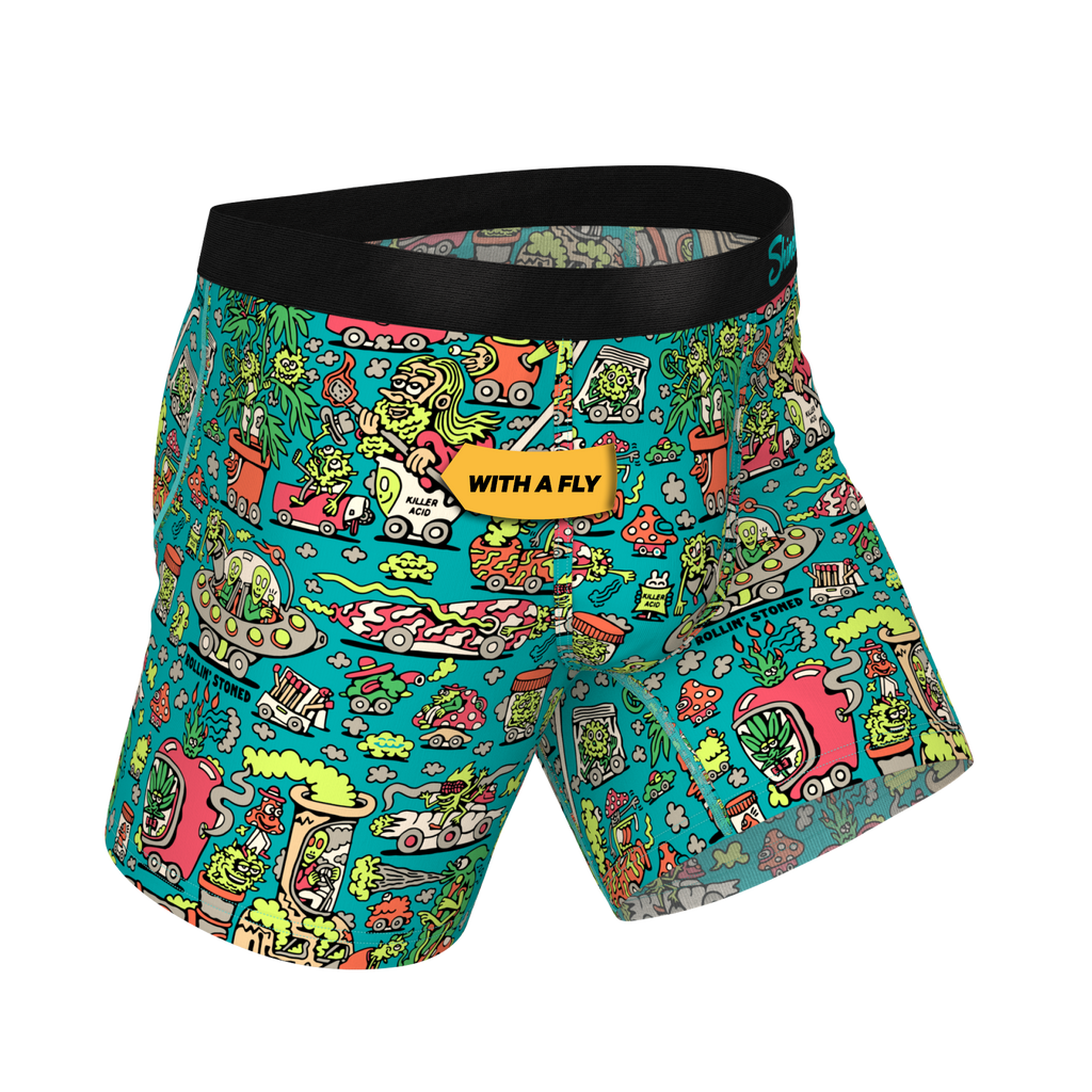 The Rolling Stoned | Shinesty x Killer Acid Ball Hammock® Pouch Underwear With Fly - Shinesty