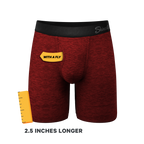 The Romeo | Red Heather Ball Hammock® Boxer - Long Leg - Shinesty