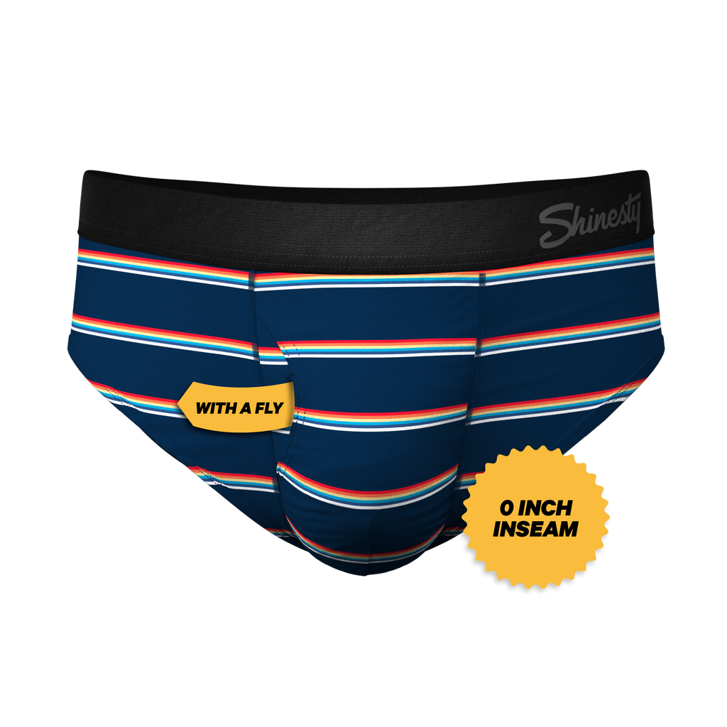 The Routine | Navy Stripe Ball Hammock® Pouch Underwear Briefs - Shinesty