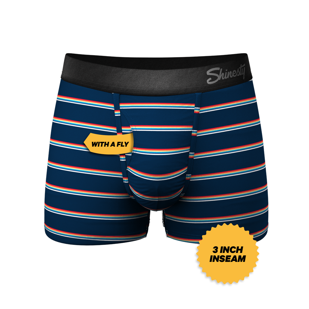The Routine | Navy Stripe Ball Hammock® Pouch Trunks Underwear - Shinesty