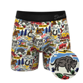 The Rowdy Rodeo | Western Map Shinesty x Diamond Cross Ranch Ball Hammock® Pouch Underwear With Fly - Shinesty