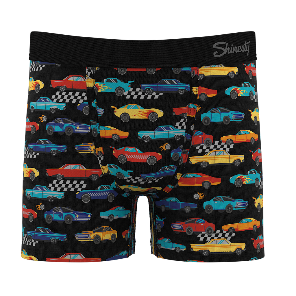 The Start Your Engines | Racecar Youth Boxer Briefs - Shinesty