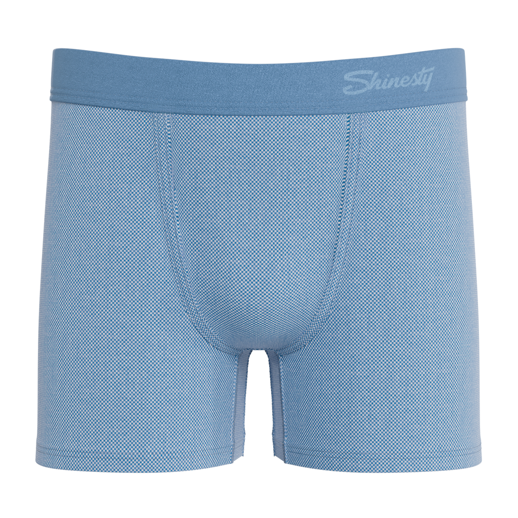 The Chambray All Day | Blue Chambray Youth Boxer Briefs - Shinesty