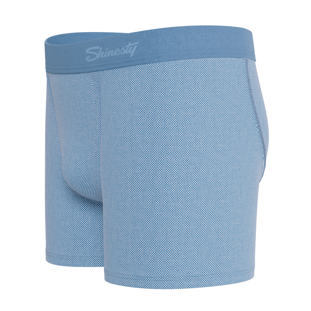 The Chambray All Day | Blue Chambray Youth Boxer Briefs - Shinesty