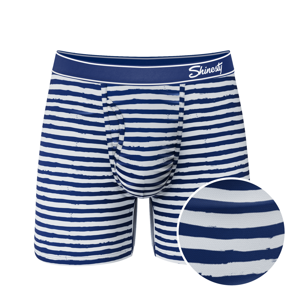 The Sailor | Nautical Stripe Ball Hammock® Pouch Underwear With Fly - Shinesty