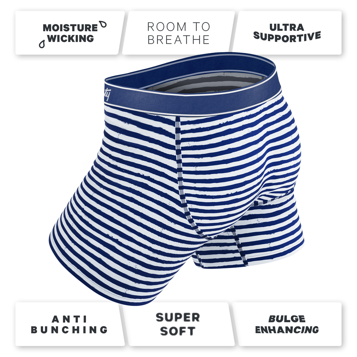 The Sailor | Nautical Stripe Ball Hammock® Pouch Underwear - Shinesty