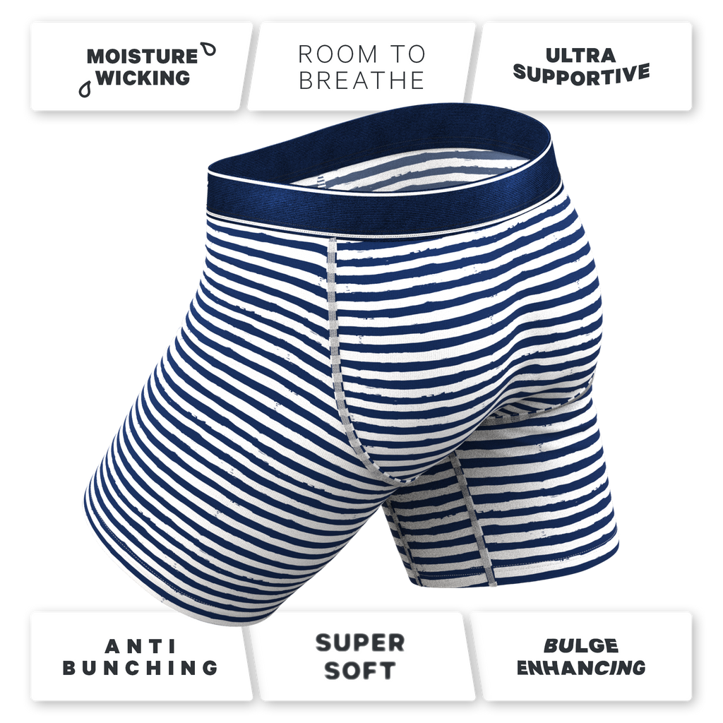 The Sailor | Nautical Stripe Ball Hammock® Boxer - Long Leg - Shinesty