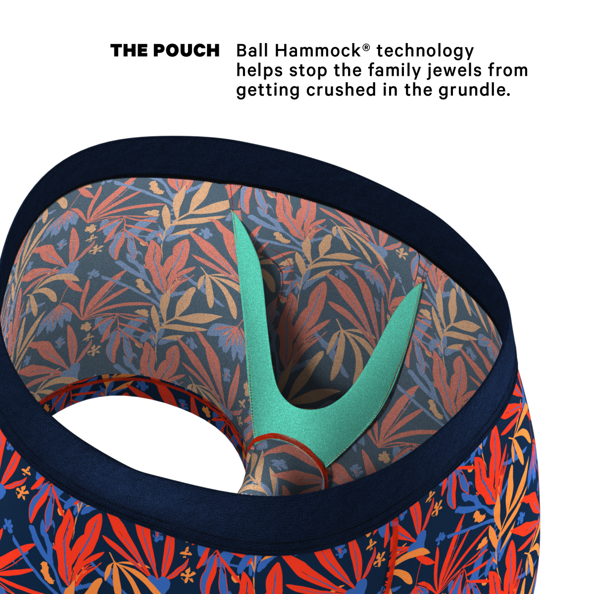 The San Diego Sunrise | Tropical Foliage Ball Hammock® Pouch Trunks Underwear - Shinesty