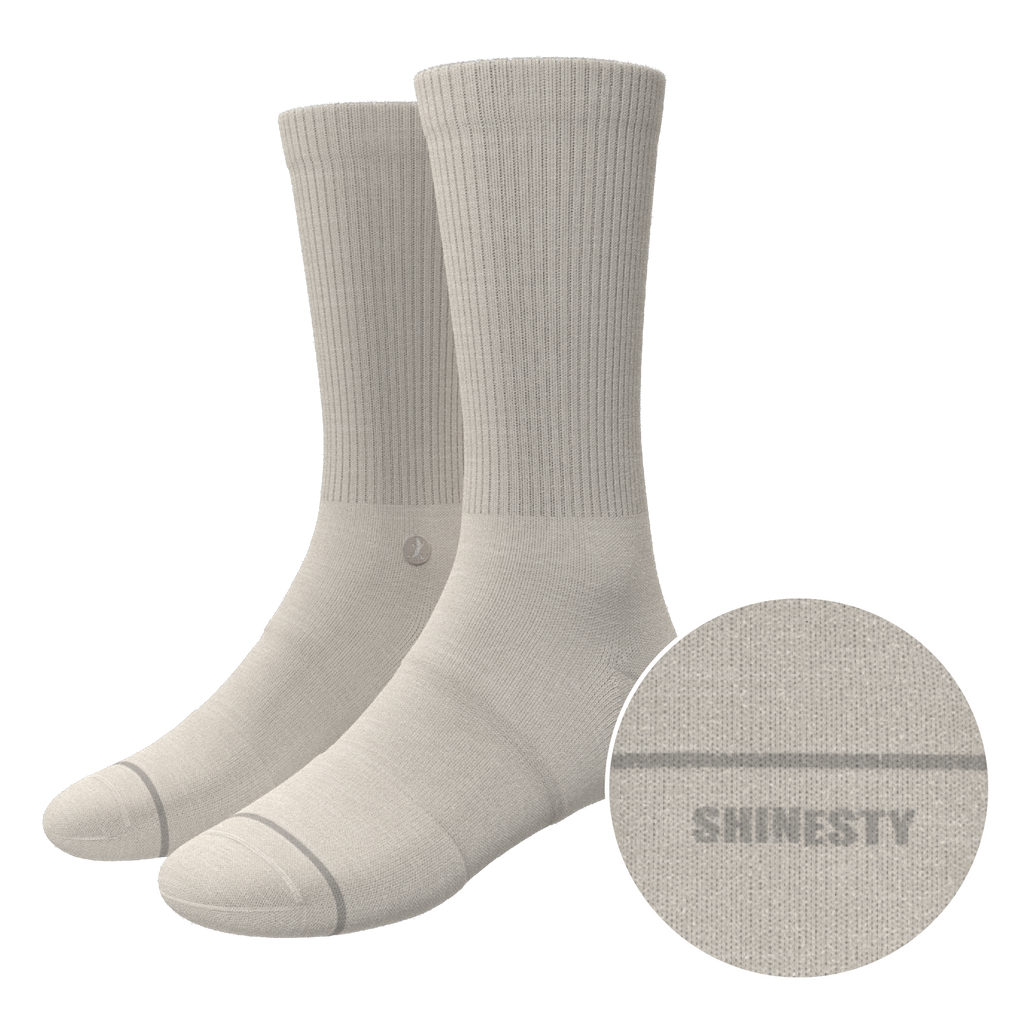 The Sandstorm | Plain Tan Heel Hammock™ Crew Socks - Shinesty