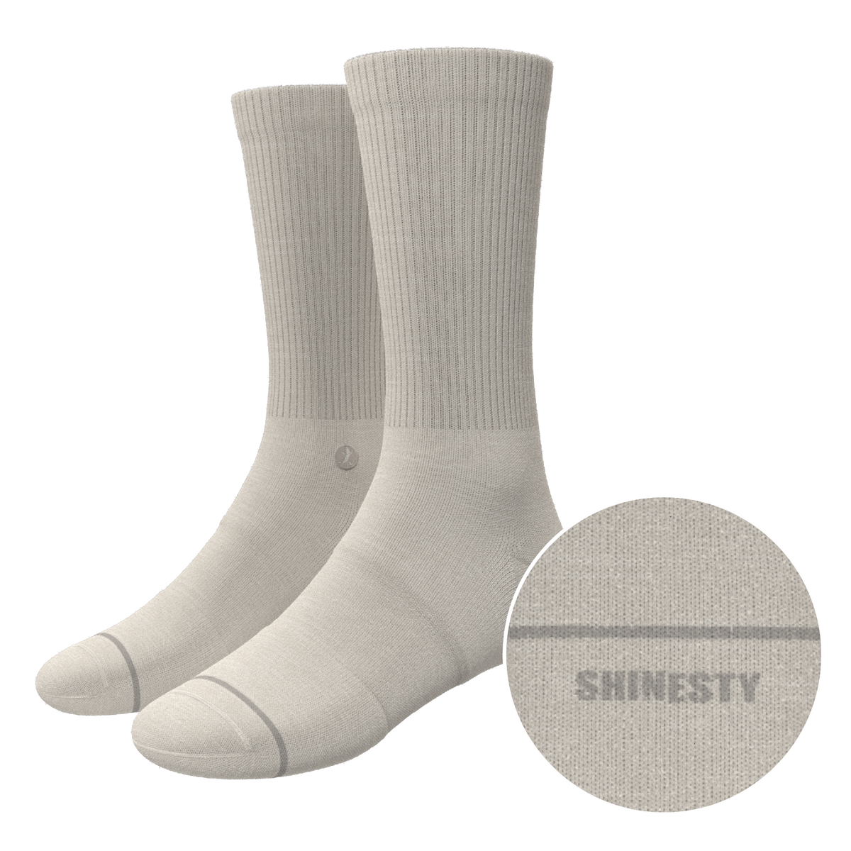 The Sandstorm | Plain Tan Heel Hammock™ Crew Socks - Shinesty