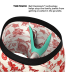 The Santa Slays | Christmas Toile Ball Hammock® Pouch Underwear With Fly - Shinesty