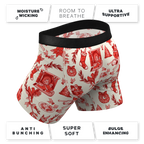 The Santa Slays | Christmas Toile Ball Hammock® Pouch Underwear With Fly - Shinesty