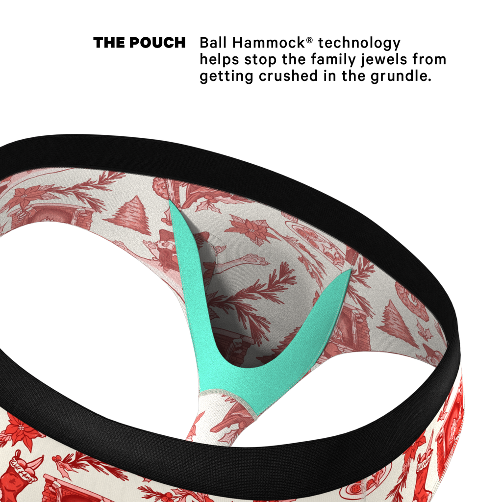 The Santa Slays | Christmas Toile Ball Hammock® Pouch Underwear Briefs - Shinesty