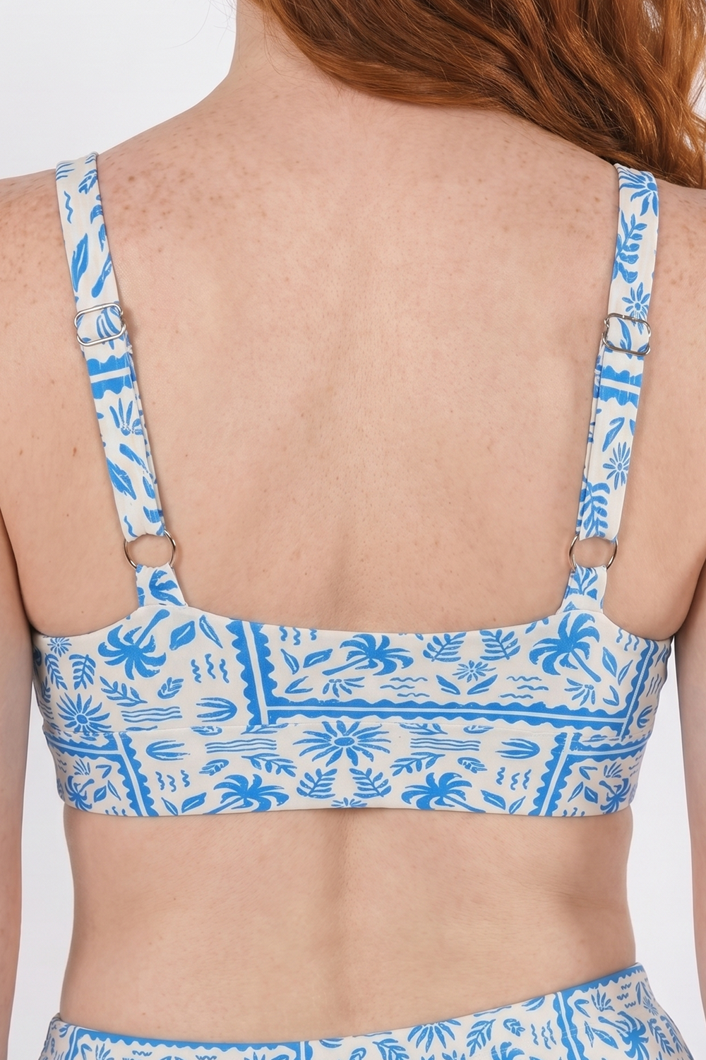 The Santorini | Blue Tile Boob Hammock™ Plunge Bralette - Shinesty