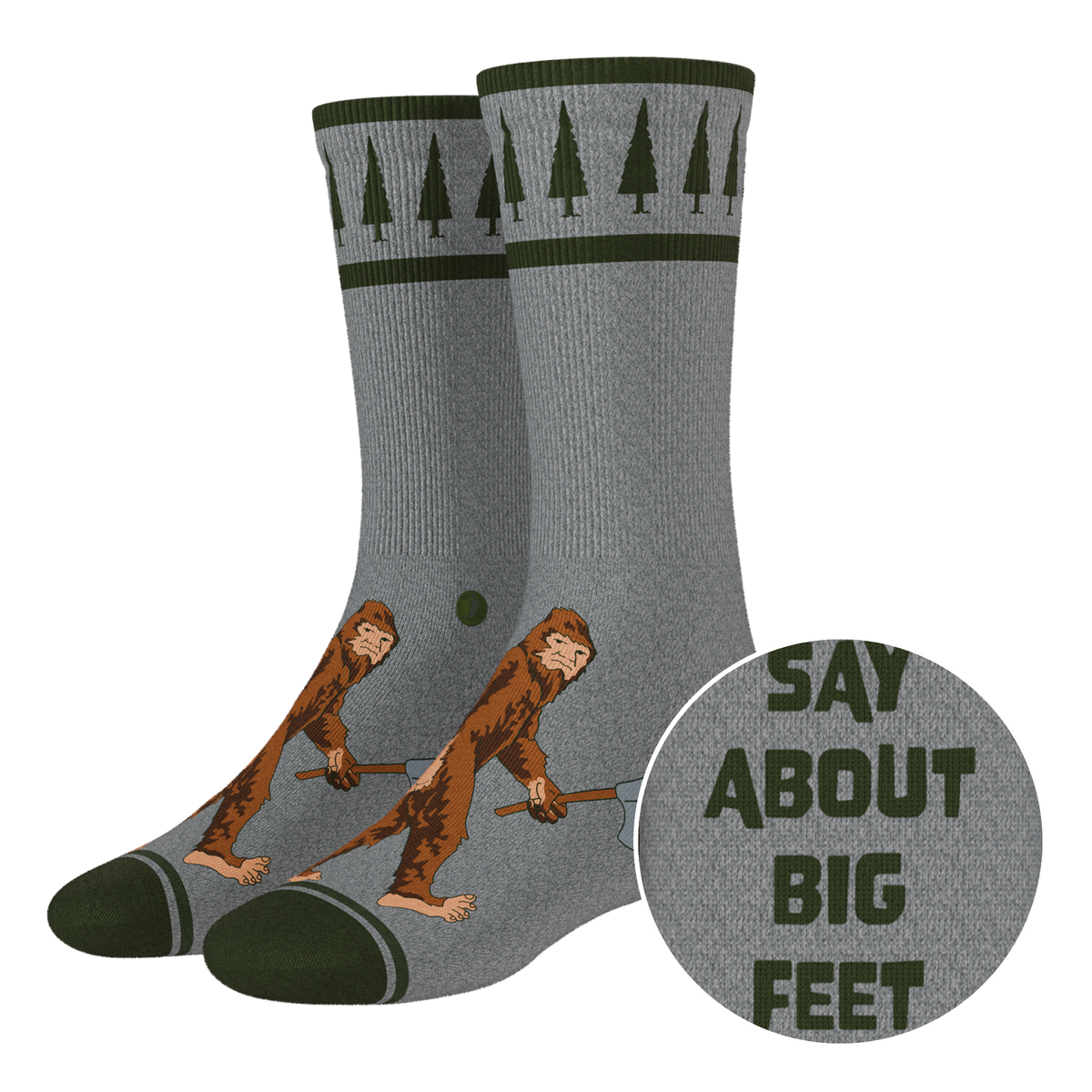 The Sassquatch | Bigfoot Heel Hammock™ Crew Socks - Shinesty