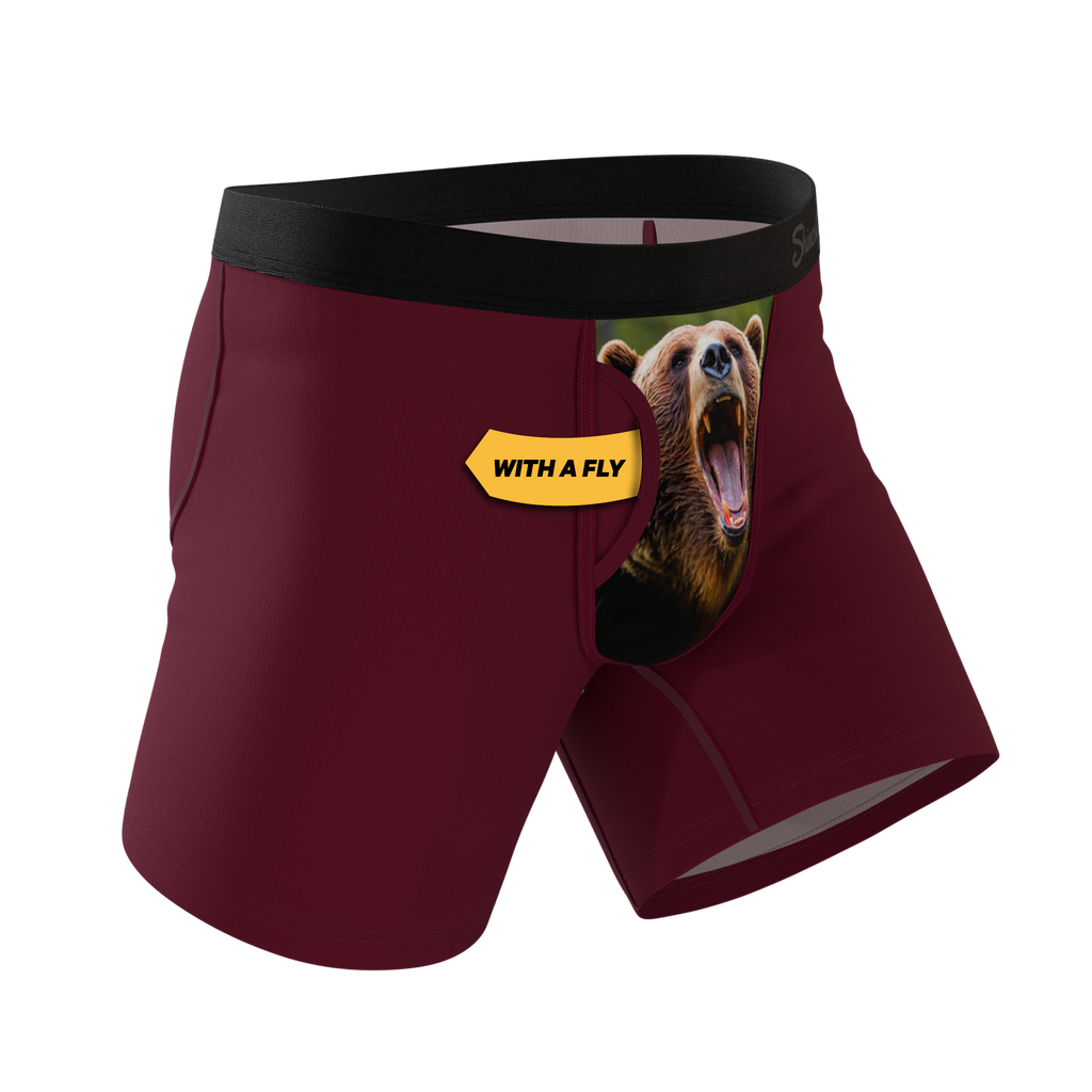 The Scare Bear | Grizzly Bear Ball Hammock® Pouch Underwear With Fly - Shinesty