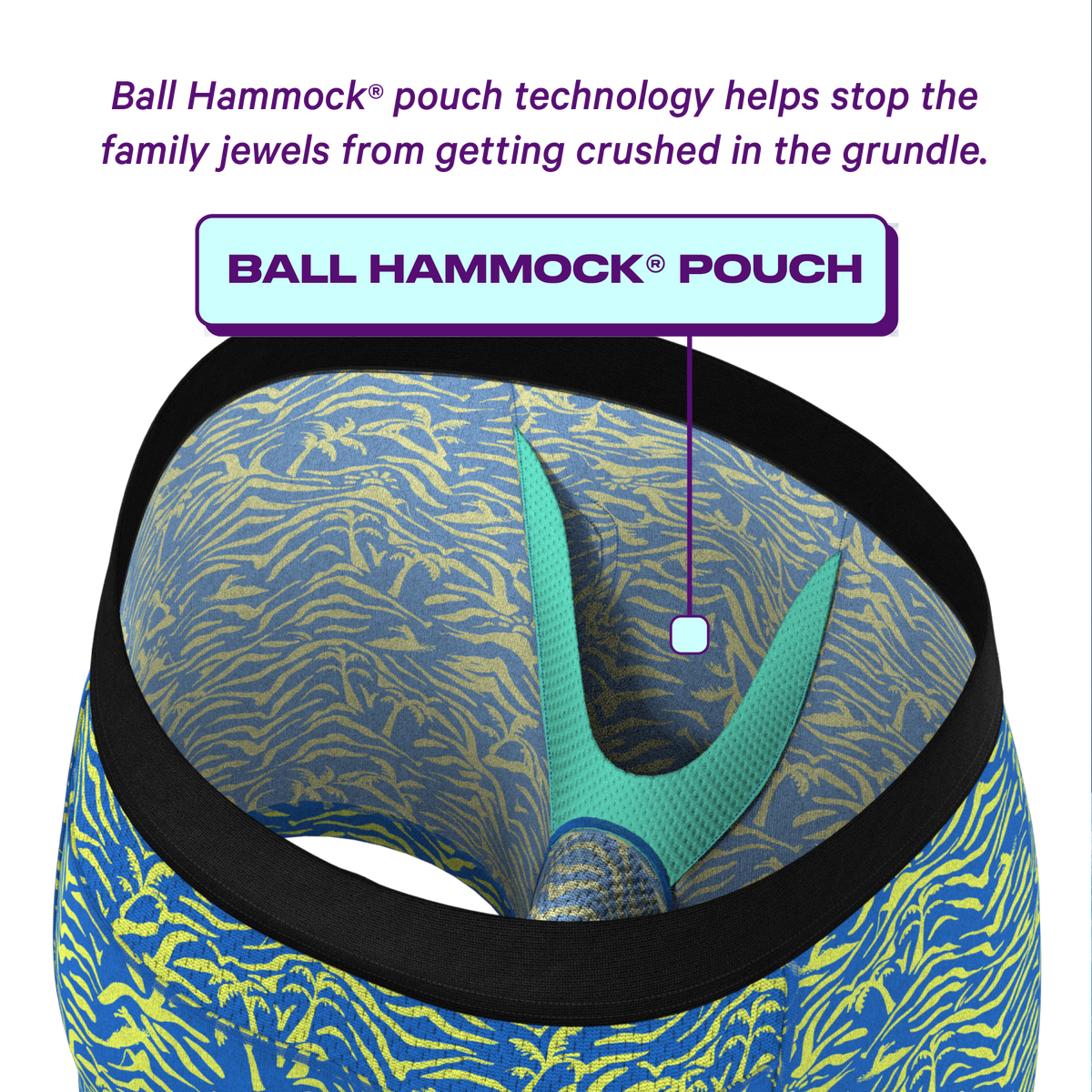 The Sea Breeze | Tropical Palm Tree paradICE™ Cooling Ball Hammock® Underwear - Shinesty