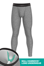 The Seattle Skyline | Heather Grey Ball Hammock® Long Johns - Shinesty