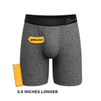 The Seattle Skyline | Black Marble Heather Ball Hammock® Boxer - Long Leg - Shinesty
