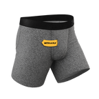 The Seattle Skyline | Black Marble Heather Ball Hammock® Pouch Underwear With Fly - Shinesty