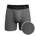 The Seattle Skyline | Black Marble Heather Ball Hammock® Pouch Underwear With Fly - Shinesty