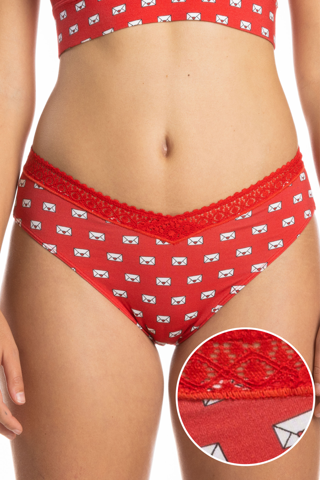 The Secret Admirer | Valentines  Lace Trim Cheeky Panty - Shinesty