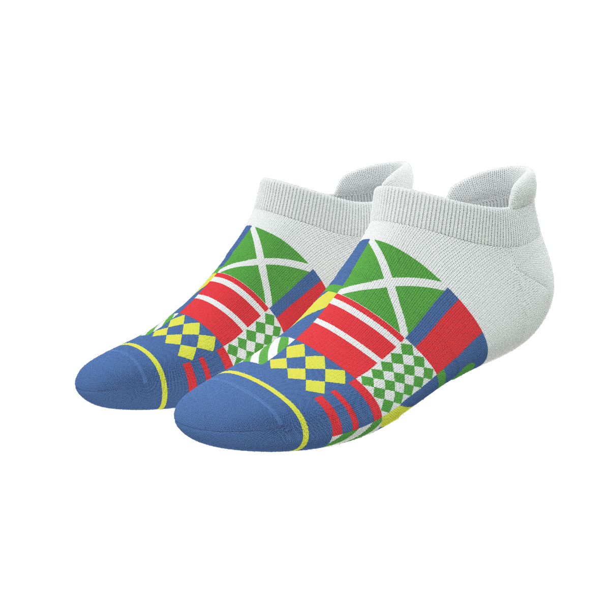 The Secretariat | Derby Flag Heel Hammock™ Ankle Socks - Shinesty