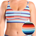 The Sedona Siesta | Blue And Orange Stripe paradICE™ Boob Hammock™ Cooling Bralette - Shinesty