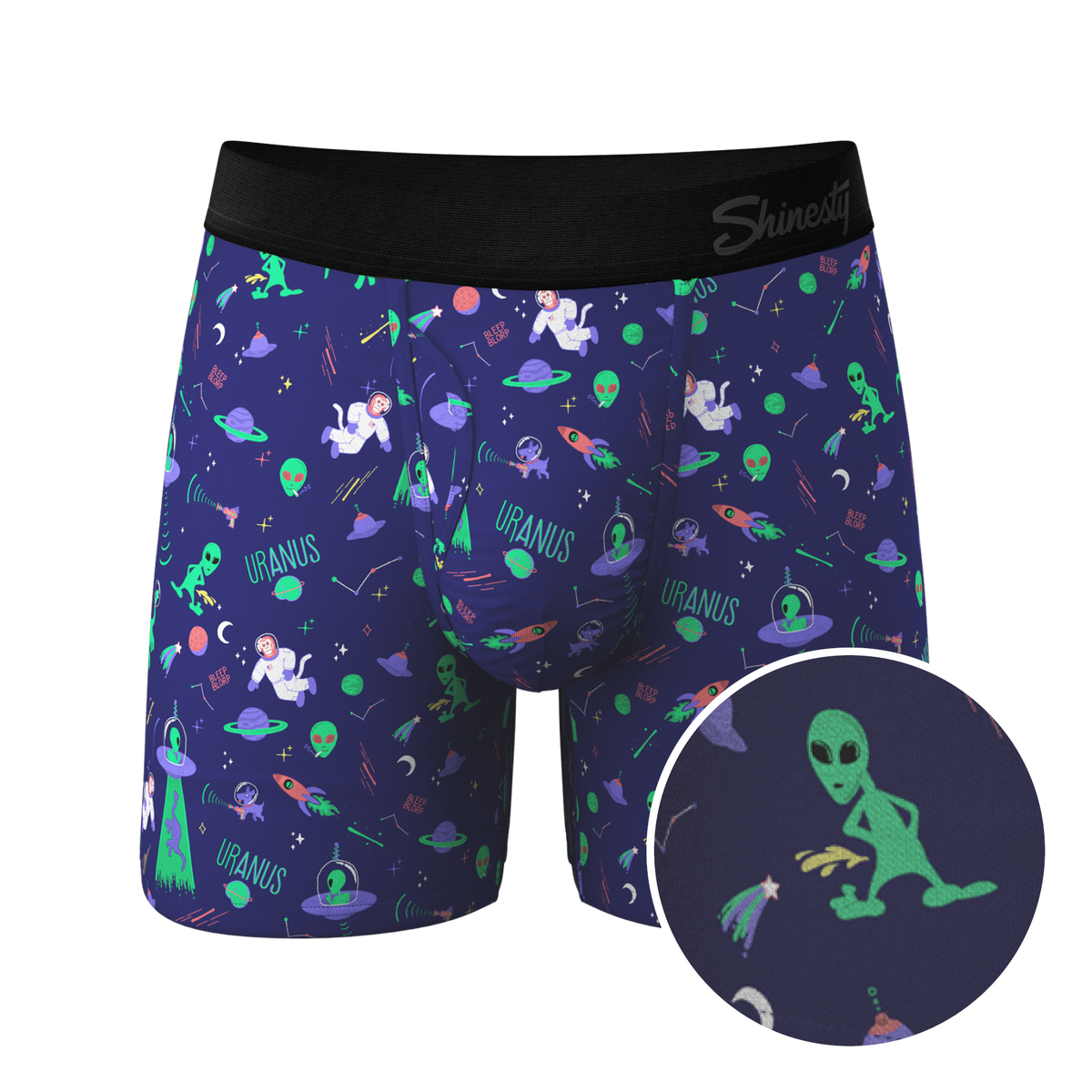 The Sensual Abduction | Alien Ball Hammock® Pouch Underwear With Fly - Shinesty
