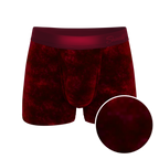 The Serenade | Red Velvet Velvet Trunk Underwear - Shinesty