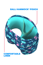 The Shorebreak | Navy Tropical Ball Hammock® Pouch 8" Swim Trunks - Shinesty