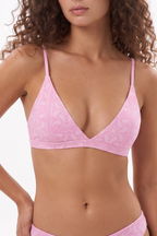 The Silk & Saddle | Pink Bandana Boob Hammock™ Triangle Bralette - Shinesty