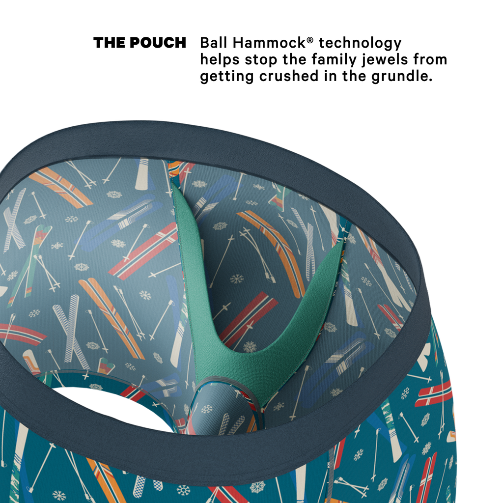 The Ski In Ski Out | Retro Ski Ball Hammock® Pouch Underwear - Shinesty