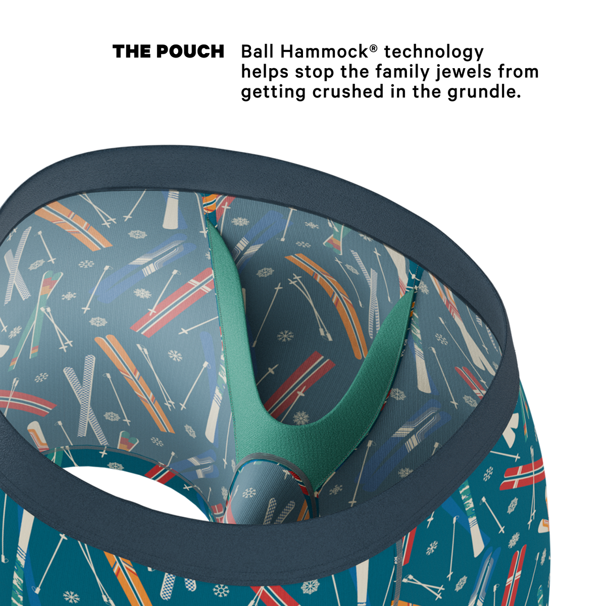 The Ski In Ski Out | Retro Ski Ball Hammock® Pouch Underwear - Shinesty