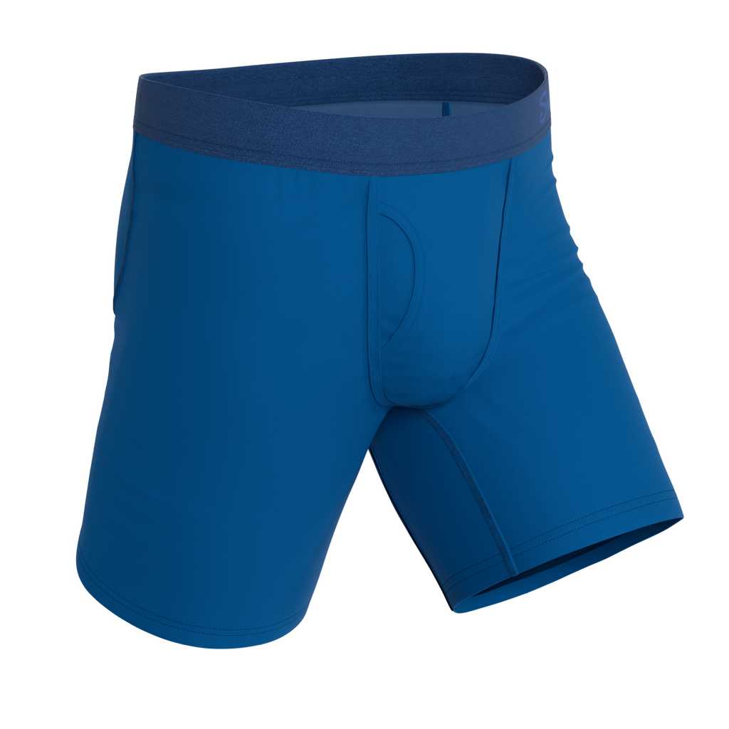 The Skydiver | Ocean Blue Ball Hammock® Boxer - Long Leg - Shinesty